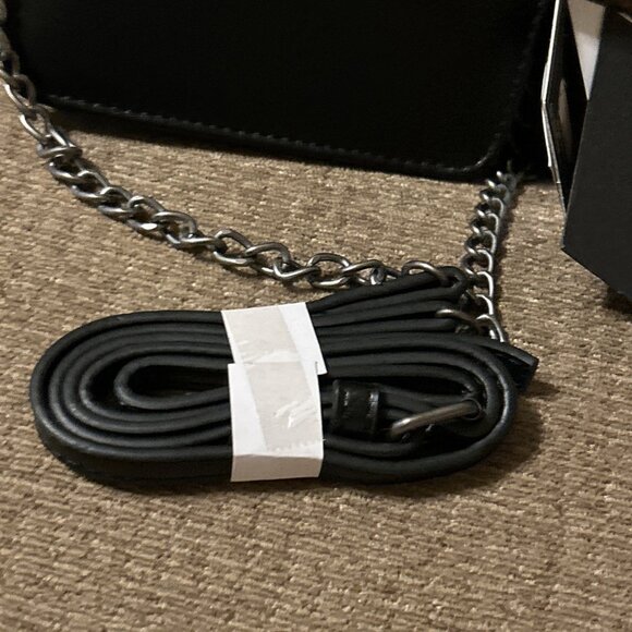 ED HARDY Love Crossbody Wallet Chains Skull Black Mini Bag Wallet Cute Small - Picture 12 of 13